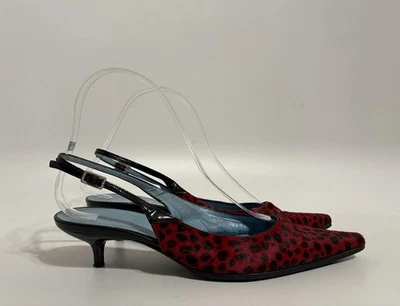 De colección Dolce & Gabbana Rojo Pelo de Poni Tacones Cordones 35.5 Foto 1 de 4