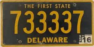 DE QUADRUPLE DIGIT 3 license plate 3333 repeating number 733337 - Picture 1 of 7