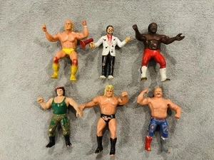 WWF WWE LJN Titan Sports Wrestling Figures Lot of 6 Vintage 1980s Hogan Shiek - Picture 1 of 16
