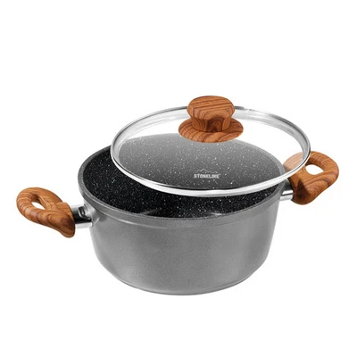 STONELINE Pentola Back to Nature 20 cm, con coperchio in vetro, - Immagine 1 di 4