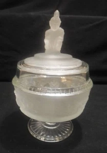 EAPG Reproduction   Westward Ho  Candy Dish or Compote  L.G. Wright - Picture 1 of 8