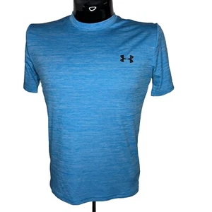 UNDER ARMOUR Shirt Mens Small Blue Tee Workout HeatGear Moisture Wicking Gym UA - Picture 1 of 9