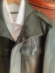Men's $6k C. ATTOLINI Military Green DEER Luxury Nappa Leather Jacket US42 IT52 - Picture 1 of 24