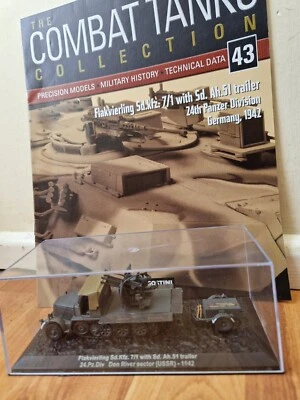 Altaya Deagostini 1/72 Flakvierling SD.KFZ.7/1 Avec SD.AH.51 Remorque D + Mag - Photo 1/3