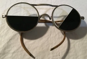 Gafas de soldadura de seguridad Willson antiguas - lentes divididas verdes - Imagen 1 de 4