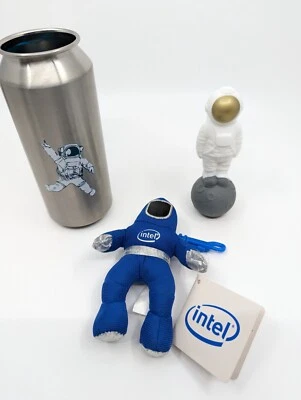 NEW NWT Intel Moon Man Blue & Metal Miir Spaceman Cup & Pipe astronaut gift nasa - Image 1 of 4