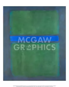 Untitled, 1957 by Mark Rothko Art Print Blue Green Abstract Poster 11x14 - Picture 1 of 1