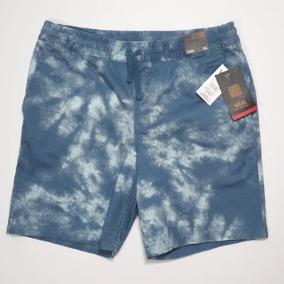 Vans Range Elastic Waist Shorts 16.5" Outseam Blue Tie Dye Boy's Youth Size XL - Image 1 of 4