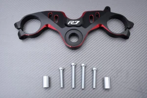Black / Red Upper Triple Tree in Aluminium YAMAHA YZFR7 YZF-R7 2021-2024 - Picture 1 of 5