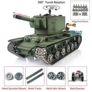 TK7.0 Henglong 1/16 Soviet KV-2 3949 Barrel Recoil BB IR RTR RC Tank Metal Wheel - Picture 1 of 12