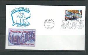 Us SC # 3567 Greetings From America - Connecticut - FDC . Artmaster Cachet - Picture 1 of 1