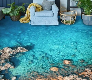 3D Blue Ocean 52RAI89 Floor WallPaper Murals Wall Print Decal AJ WALL Fay - Picture 1 of 6