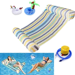 Premium Swimming Pool Float Hammock Multi-Purpose Inflatable Hammock Water Hamm - Picture 1 of 10