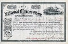 The National Marine Bank of Baltimore, 1899  (4 Shares)