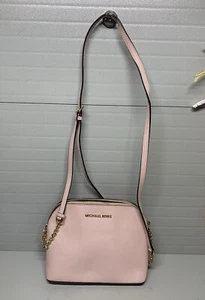 Michael Michael Kors Cindy Dome Crossbody Bag  Leather Blush Pink~EXCELLENT COND - Picture 1 of 14