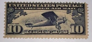 Travelstamps: 1927 US Stamps Scott #C10, Lindbergh Tribute Issue, mint, moglh - Picture 1 of 7