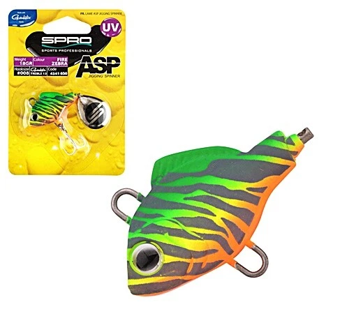 Spro ASP Jigging Spinner UV Fire Zebra 10g - Bild 1 von 1