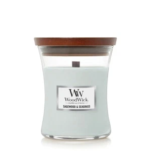 WoodWick Sagewood & Seagrass Medium Scented Candle - Picture 1 of 4