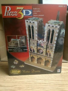 Hasbro Puzz 3D Notre Dame Famous Catrhedral 366 Pieces New Sealed - Picture 1 of 2