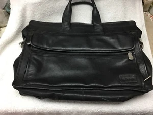 ST. DENNIS soft black GENUINE LEATHER briefcase/lap top bag - Picture 1 of 9