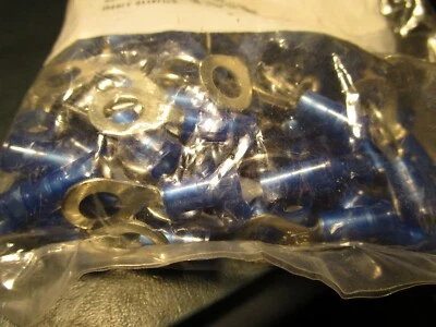 (100) 3M 16-14 AWG 1/4" Stud Nylon Insulated Ring Term - Image 1 of 2