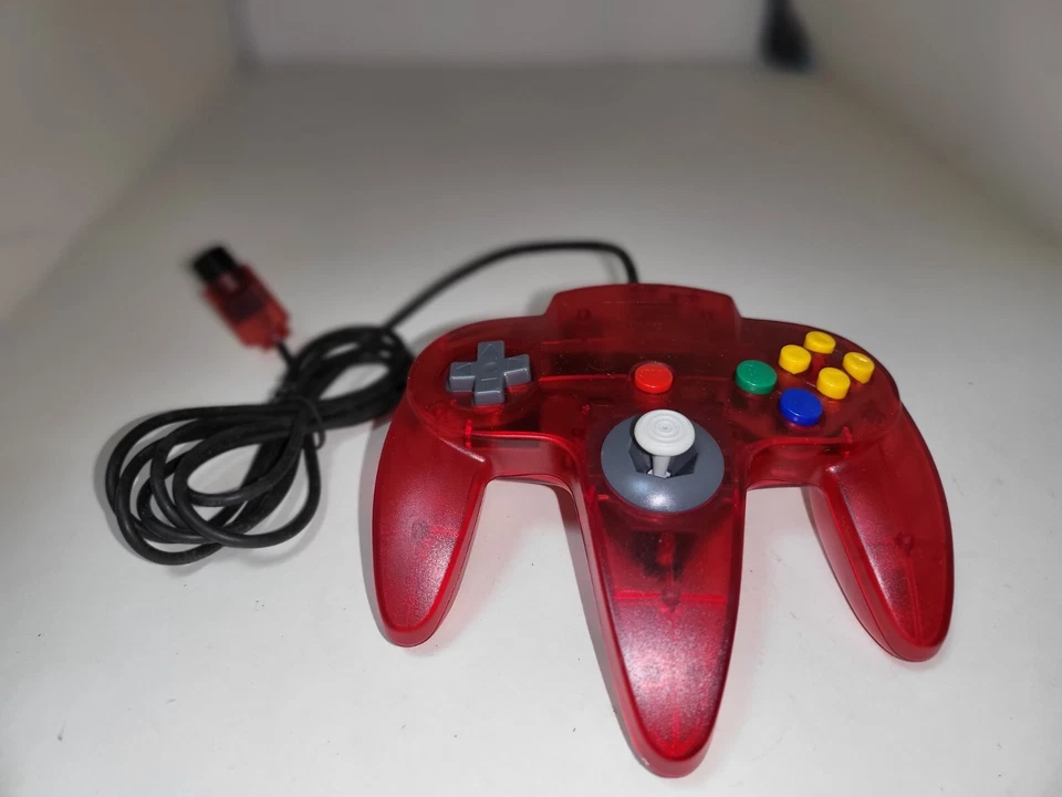 NEW CIRKA Clear Red Controller Control Pad Gamepad  for N64 Nintendo 64 #O9 - Image 1 of 4