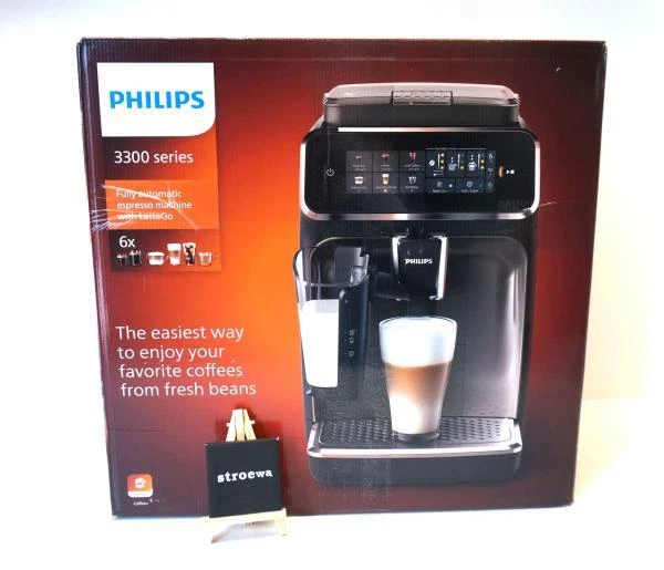 Philips Series 3300 Kaffeevollautomat LatteGo EP3347/90 Schwarz verchromt - Bild 1 von 1