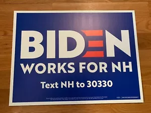 Joe Biden vicepresidente senador 2020 campaña presidencial letrero césped corrugado New Hampshire - Imagen 1 de 1