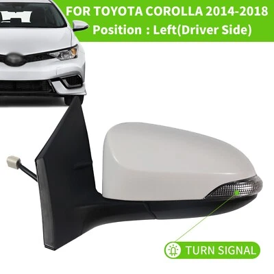 Espejo retrovisor eléctrico térmico con luz de señal de giro para Toyota Corolla 2014-2018 lado del conductor Foto 1 de 4