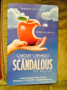 SCANDALOUS Window Card Poster KATHY LEE GIFFORD CAROLEE CARMELLO Aimee McPherson - Picture 1 of 1