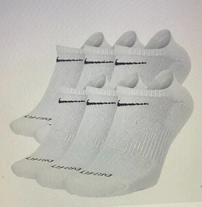 3 Paar Dri Fit Nike Everyday Performance NO SHOW Socken für Herren & Damen weiß (USA) - Bild 1 von 2