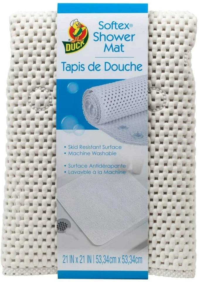 Bath Mat Softex 21x21 White PartNo 285154 by Shurtech Brands X 2