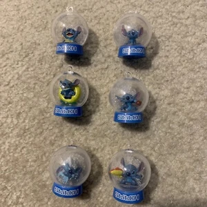 Disney Lilo & Stitch Complete Set of 6 Mini Snowball Globe Gashapon Toy Yujin - Imagen 1 de 12