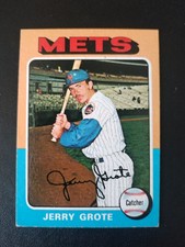 1975 TOPPS MINI JERRY GROTE NEW YORK METS #158