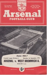 ARSENAL V WEST BROMWICH ALBION ~ 10 DICIEMBRE 1955 (2) - Imagen 1 de 1
