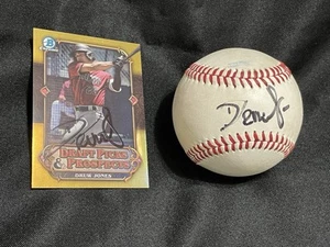 2023 Bowman Chrome 1st Auto Druw Jones 25/50 Homerun Ball Autographed - Picture 1 of 8