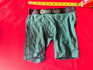 Ethika Boxer Briefs boys L mens S skate 22" green surf holiday  cute sexy shorts - Picture 1 of 2
