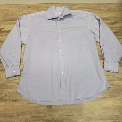 Ascot Chang Shirt Mens Large Blue Thomas Mason Silverline Long Sleeve Pocket FSG - Image 1 of 4