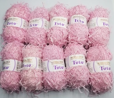Moda Dea Tutu 3720 Petal Pink Nylon/Cotton/Acrylic/Rayon Yarn Skein Lot of  10 - Image 1 of 4
