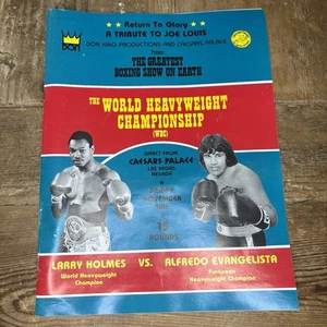 Vintage 70s WBC World Heavyweight Championship Holmes vs Evangelista Program - Picture 1 of 12