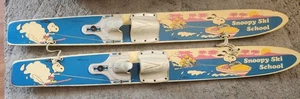 Vintage Snoopy Scuola Sci Sci Nautico 47" Legno Regolabile Bambini Lago Casa Decorazione - Foto 1 di 3