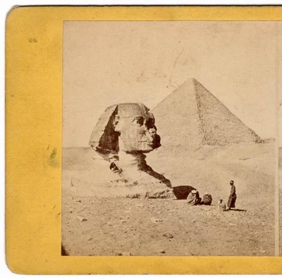EGYPT SV - The Great Pyramid & Sphinx Before Abraham Went Down Frank Good c1870 - Image 1 of 3