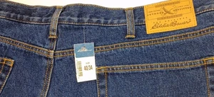 NOS VTG 90s Eddie Bauer Flannel Lined Denim Men Straight Leg Jeans Gr. 40/34 Neu mit Etikett - Bild 1 von 7