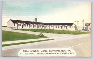 c1950s Vintage Tappahannock Virginia Chrome Motor Court Postcard - Picture 1 of 2