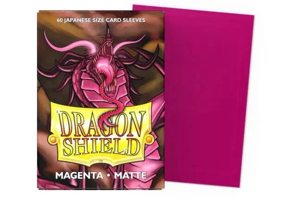 Estuche japonés magenta mate exhibición dragón fundas escudo - paquetes de 10 x 60 ct Foto 1 de 1