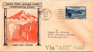 GOLDPATH: US AIRMAIL 1934 CRATER LAKE,OR.NATL PARKS,FDC.6C CV861_P28 - Picture 1 of 2