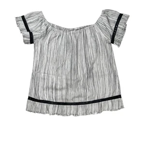 Anthropologie dRA Los Angeles Size Small Gray Off the Shoulder Blouse Top Cotton - Picture 1 of 6