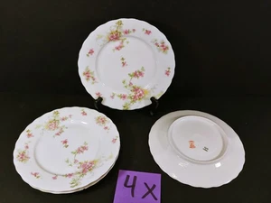 4x Platos Limoges ELITE WORKS Rosa Rosa Patrón 7.5" - Imagen 1 de 6