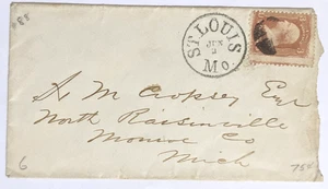 Wilson's Minstrels/St. Louis, MO--Mr. Cropsey, N. Raisinville, MI/Sc.#65(?)/1868 - Picture 1 of 2