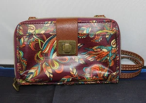 Sakroots Mulberry Treehouse Zip-Around Crossbody Purse Bag w/ Detachable Strap - Picture 1 of 5